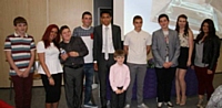 2013 Young Citizens who won Awards: Kallum Roberts, Megan Cosh, Reece Taylor, Luke Robinson, Kevin Metzger, Harry Miller, Jack Jolliffe, Josh Wilkinson, Jennifer Russell, and the Young Citizen of the Year Jodie Kushner - Copyright Rochdale Online